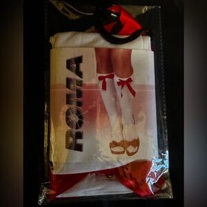 Sexy White with Red Ribbon Knee Highs Great with Nurse Costumes